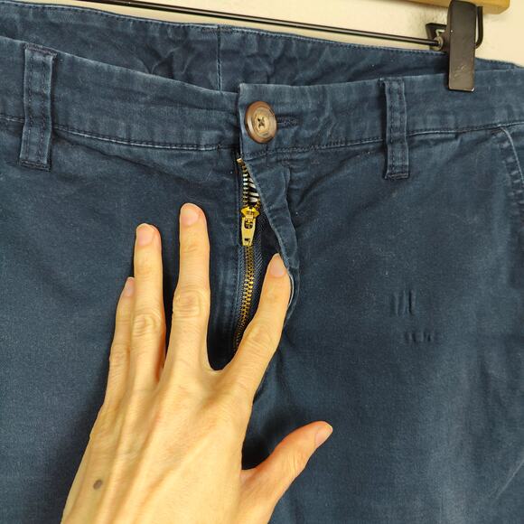 Chubbies Chino Shorts Mens 35 Navy Blue Cotton 7" Inseam Surf Preppy - Picture 4 of 10